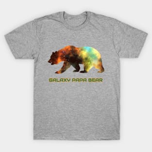 Galaxy Papa Bear Cool Impressive Birthday Gift T-Shirt